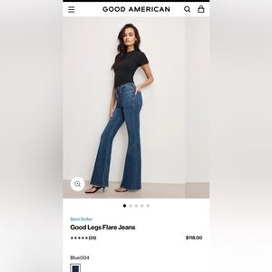 Good American Indigo Flare Jeans